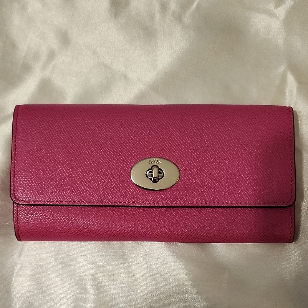 Coach Pink Leather Wallet